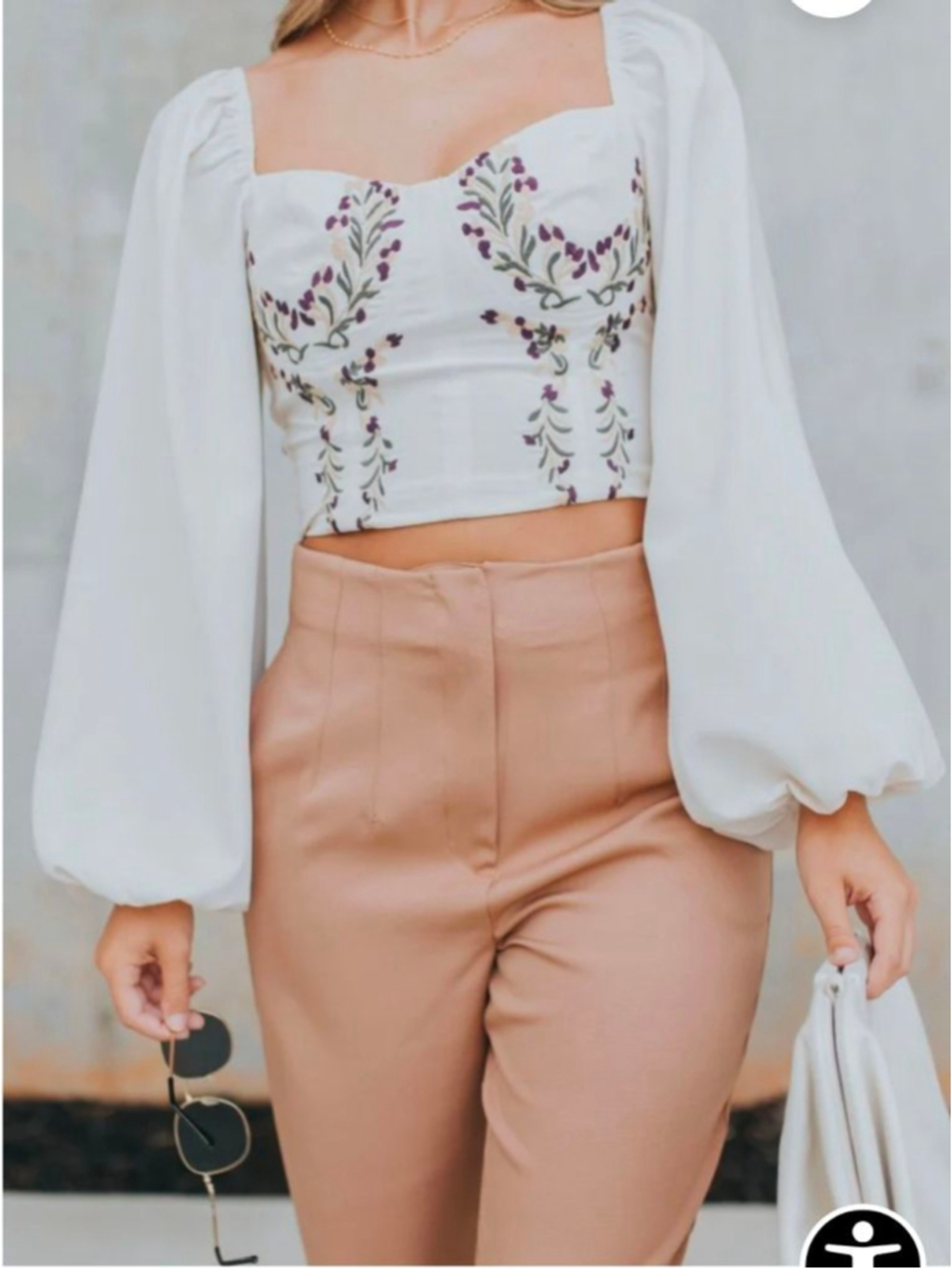 NWT Promesa Juliet Embroidered Top Size S